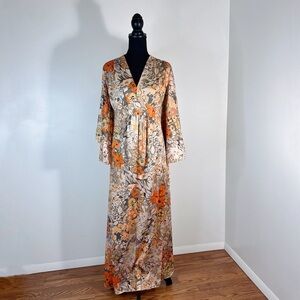 Vintage 1970s boho floral dress